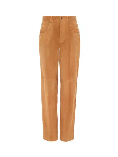 Chloé Straight pants in suede leather | Thumbnail 1 Chloé Straight pants in suede leather | Thumbnail 1