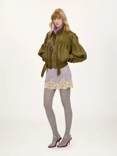 Chloé High-neck cropped jacket in leather | Thumbnail 3 Chloé High-neck cropped jacket in leather | Thumbnail 3