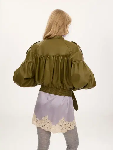 Chloé High-neck cropped jacket in leather | Thumbnail 6 Chloé High-neck cropped jacket in leather | Thumbnail 6