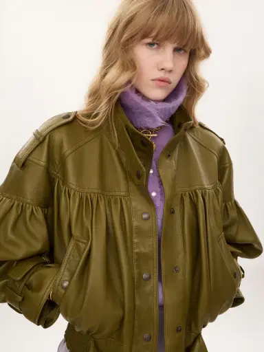 Chloé High-neck cropped jacket in leather | Thumbnail 7 Chloé High-neck cropped jacket in leather | Thumbnail 7