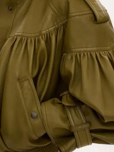 Chloé High-neck cropped jacket in leather | Thumbnail 8 Chloé High-neck cropped jacket in leather | Thumbnail 8