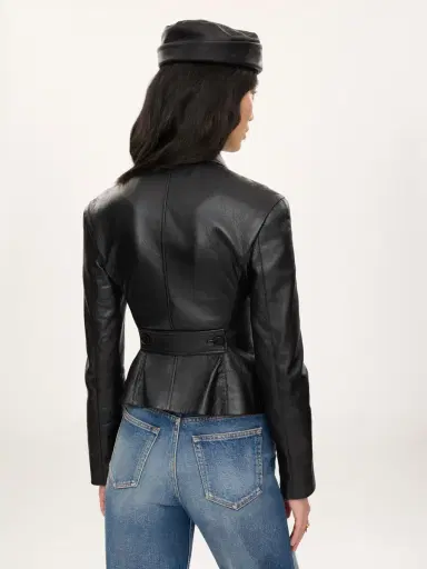 Chloé Fitted tailored jacket in leather | Thumbnail 5 Chloé Fitted tailored jacket in leather | Thumbnail 5