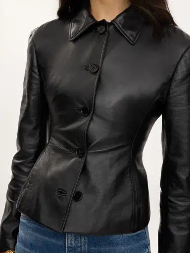 Chloé Fitted tailored jacket in leather | Thumbnail 6 Chloé Fitted tailored jacket in leather | Thumbnail 6