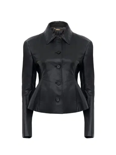 Chloé Fitted tailored jacket in leather | Thumbnail 1 Chloé Fitted tailored jacket in leather | Thumbnail 1