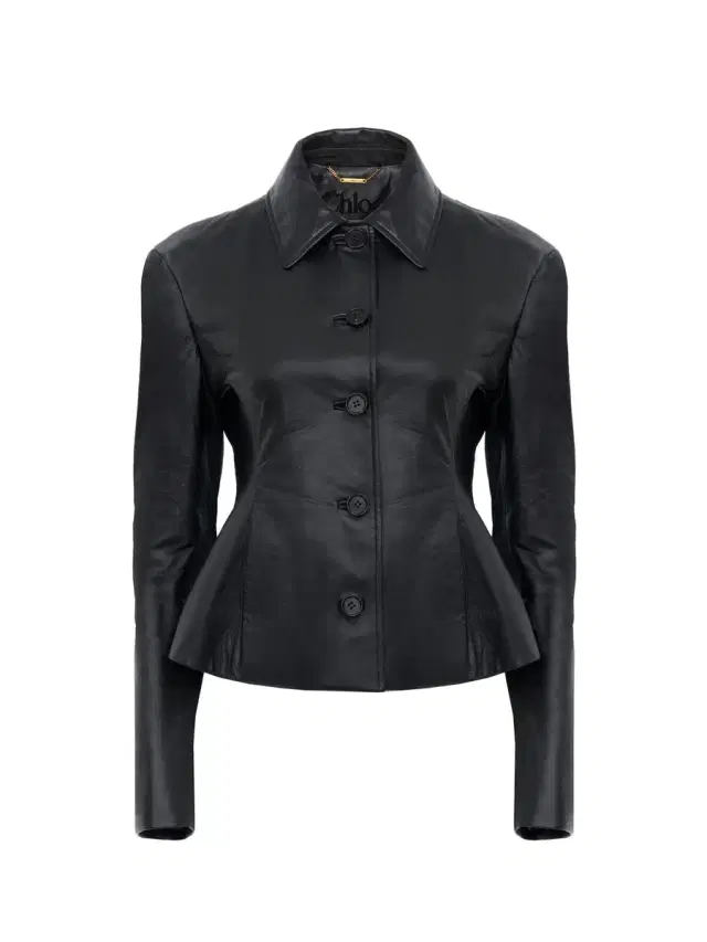 Fitted tailored jacket in leather Fitted tailored jacket in leather
