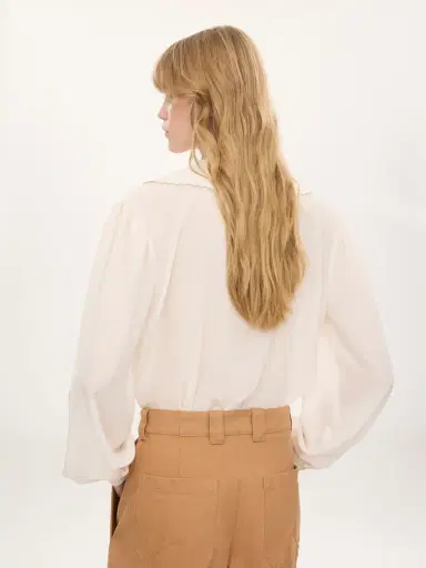 Chloé Puff-sleeve blouse in crêpe de chine | Thumbnail 5 Chloé Puff-sleeve blouse in crêpe de chine | Thumbnail 5