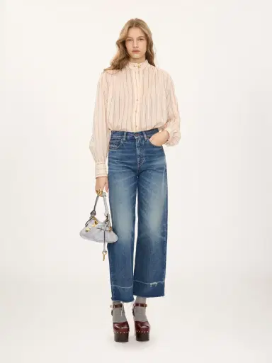 Chloé Gathered blouse in cotton & silk poplin | Thumbnail 3 Chloé Gathered blouse in cotton & silk poplin | Thumbnail 3