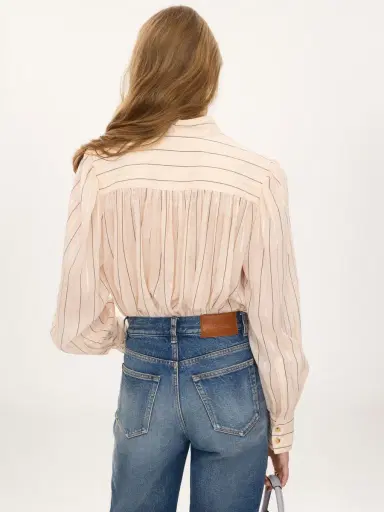 Chloé Gathered blouse in cotton & silk poplin | Thumbnail 6 Chloé Gathered blouse in cotton & silk poplin | Thumbnail 6