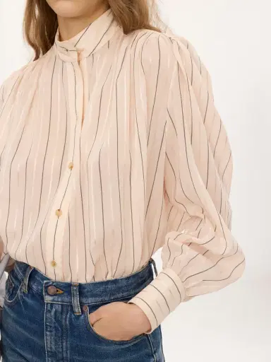 Chloé Gathered blouse in cotton & silk poplin | Thumbnail 7 Chloé Gathered blouse in cotton & silk poplin | Thumbnail 7