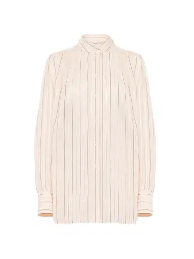 Chloé Gathered blouse in cotton & silk poplin | Thumbnail 1 Chloé Gathered blouse in cotton & silk poplin | Thumbnail 1