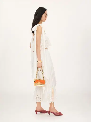 Chloé Knotted-strap cropped top in soft cotton | Thumbnail 7 Chloé Knotted-strap cropped top in soft cotton | Thumbnail 7