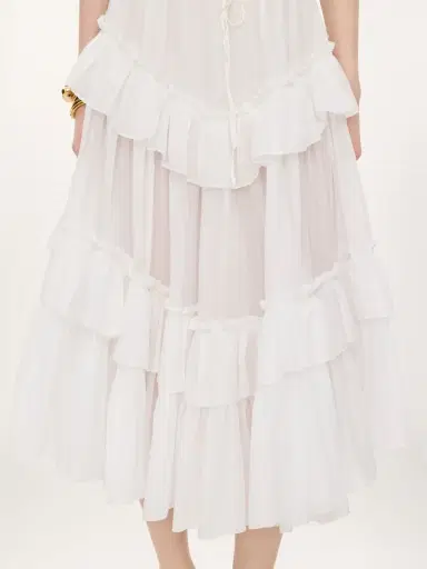 Chloé Layered ruffled midi skirt in cotton voile | Thumbnail 6 Chloé Layered ruffled midi skirt in cotton voile | Thumbnail 6