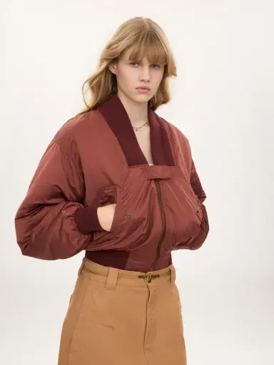Chloé Bomber jacket in nylon | Thumbnail 4 Chloé Bomber jacket in nylon | Thumbnail 4