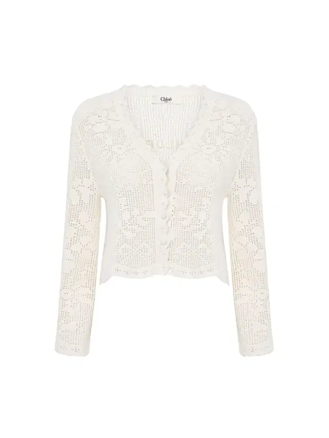 Cropped cardigan in a cotton knit Cropped cardigan in a cotton knit