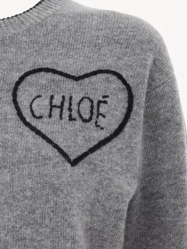 Chloé Fitted logo cardigan in a wool & cashmere knit | Thumbnail 7 Chloé Fitted logo cardigan in a wool & cashmere knit | Thumbnail 7
