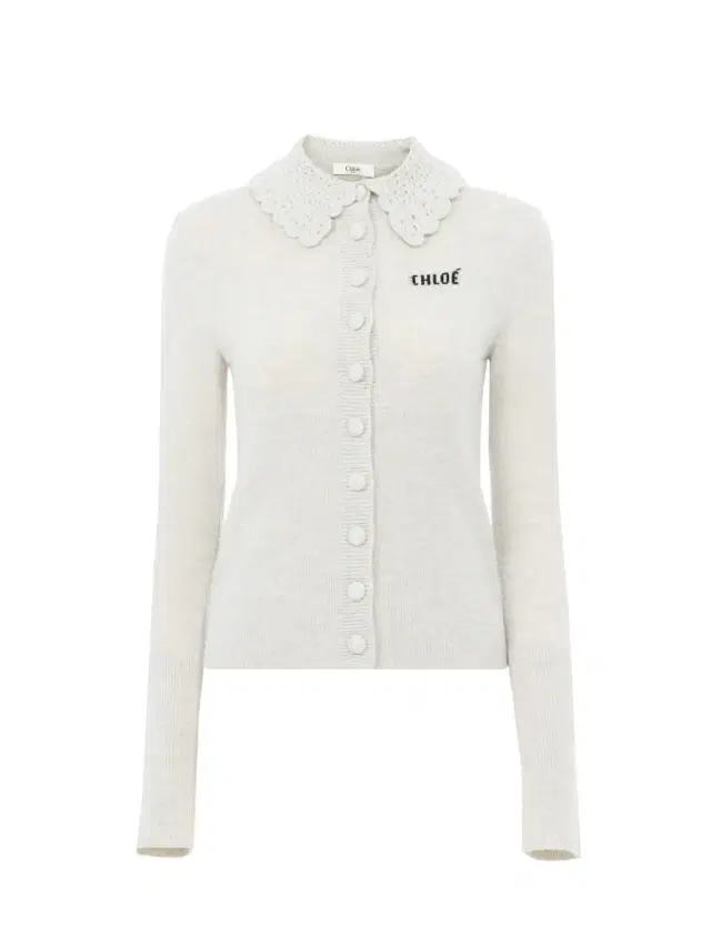 Fitted logo cardigan in a wool knit Fitted logo cardigan in a wool knit