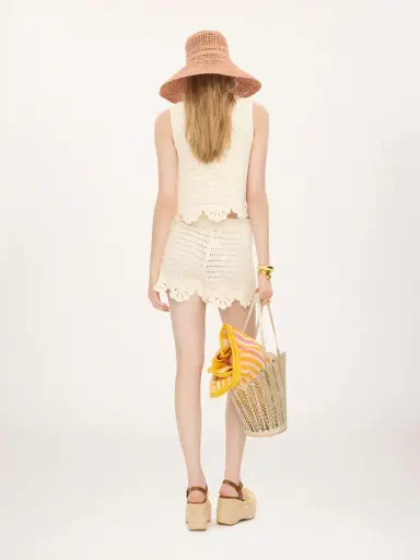 Chloé Sleeveless cropped top in crochet knit | Thumbnail 5 Chloé Sleeveless cropped top in crochet knit | Thumbnail 5