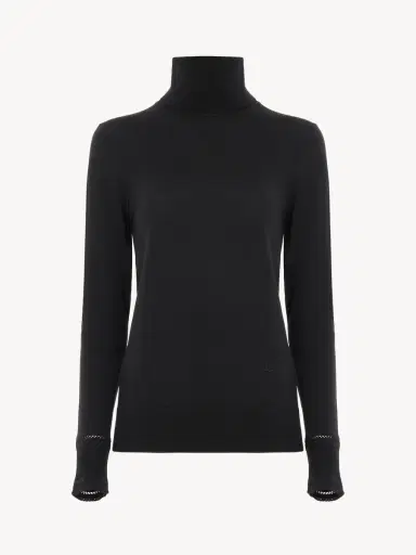 Chloé Fitted turtleneck in a wool knit | Thumbnail 2 Chloé Fitted turtleneck in a wool knit | Thumbnail 2