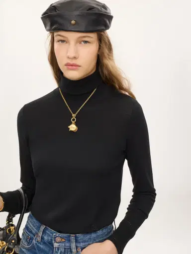Chloé Fitted turtleneck in a wool knit | Thumbnail 4 Chloé Fitted turtleneck in a wool knit | Thumbnail 4
