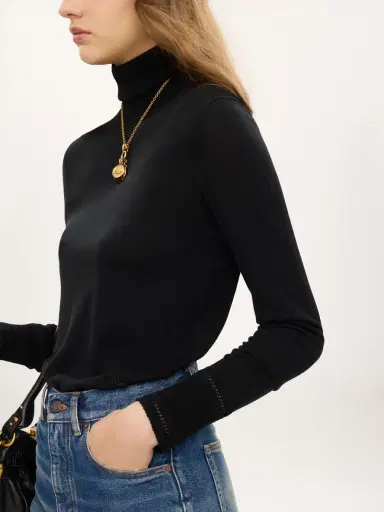 Chloé Fitted turtleneck in a wool knit | Thumbnail 7 Chloé Fitted turtleneck in a wool knit | Thumbnail 7
