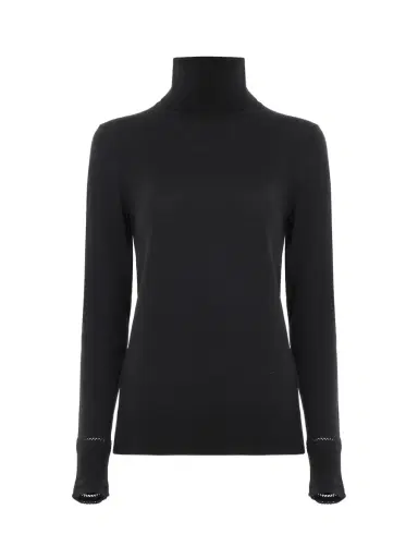 Chloé Fitted turtleneck in a wool knit | Thumbnail 1 Chloé Fitted turtleneck in a wool knit | Thumbnail 1