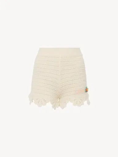 Chloé High-waisted logo mini shorts in crochet knit | Thumbnail 2 Chloé High-waisted logo mini shorts in crochet knit | Thumbnail 2