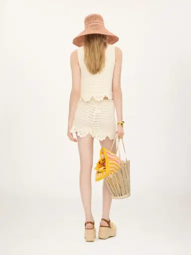 Chloé High-waisted logo mini shorts in crochet knit | Thumbnail 5 Chloé High-waisted logo mini shorts in crochet knit | Thumbnail 5
