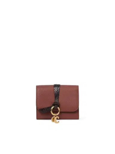 Chloé Small Alphabet tri-fold in grained leather | Thumbnail 1 Chloé Small Alphabet tri-fold in grained leather | Thumbnail 1