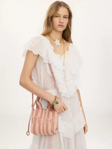 Chloé Mini Chloé Stripy tote bag in jacquard | Thumbnail 3 Chloé Mini Chloé Stripy tote bag in jacquard | Thumbnail 3