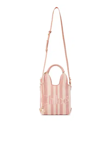 Chloé Mini Chloé Stripy tote bag in jacquard | Thumbnail 1 Chloé Mini Chloé Stripy tote bag in jacquard | Thumbnail 1