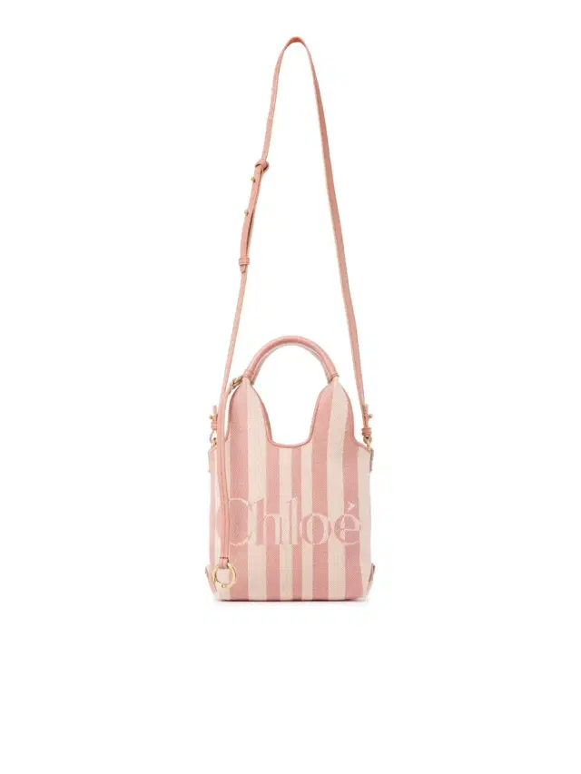 Mini Chloé Stripy tote bag in jacquard Mini Chloé Stripy tote bag in jacquard