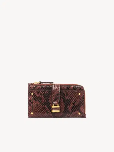 Chloé Small Paddington purse with card slots in python-effect leather | Thumbnail 2 Chloé Small Paddington purse with card slots in python-effect leather | Thumbnail 2