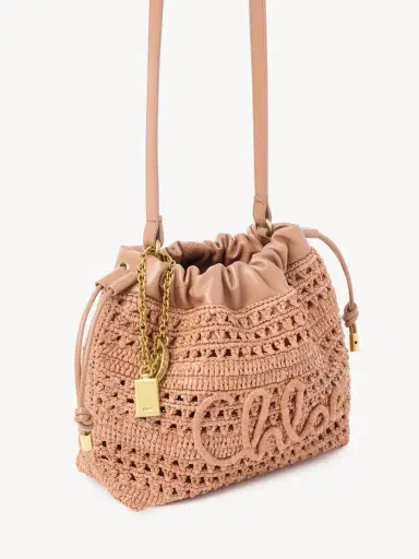 Chloé Mini Summer Banana drawstring shoulder bag in raffia | Thumbnail 4 Chloé Mini Summer Banana drawstring shoulder bag in raffia | Thumbnail 4