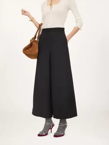 Chloé Wide-leg tailored pants in wool crêpe | Thumbnail 4 Chloé Wide-leg tailored pants in wool crêpe | Thumbnail 4