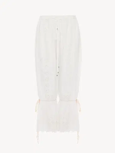 Chloé Fluid drawstring pants in soft cotton | Thumbnail 2 Chloé Fluid drawstring pants in soft cotton | Thumbnail 2