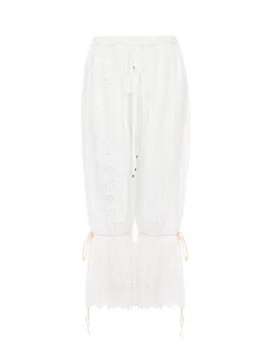 Chloé Fluid drawstring pants in soft cotton | Thumbnail 1 Chloé Fluid drawstring pants in soft cotton | Thumbnail 1