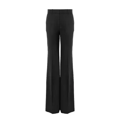 Chloé High-rise flared pants in wool grain de poudre | Thumbnail 1 Chloé High-rise flared pants in wool grain de poudre | Thumbnail 1