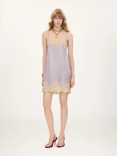 Chloé Thin-strap mini dress in washed silk satin | Thumbnail 3 Chloé Thin-strap mini dress in washed silk satin | Thumbnail 3
