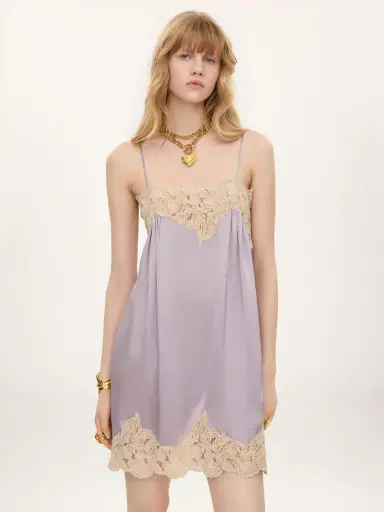 Chloé Thin-strap mini dress in washed silk satin | Thumbnail 4 Chloé Thin-strap mini dress in washed silk satin | Thumbnail 4