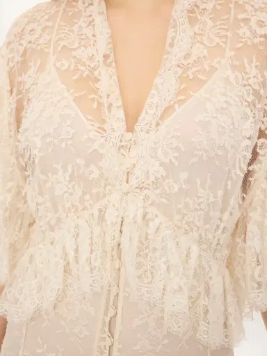 Chloé Long ruffled dress in lace | Thumbnail 8 Chloé Long ruffled dress in lace | Thumbnail 8