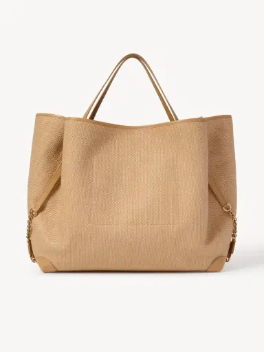 Chloé Large Chloé Clover double carry bag in raffia-effect fibers | Thumbnail 5 Chloé Large Chloé Clover double carry bag in raffia-effect fibers | Thumbnail 5