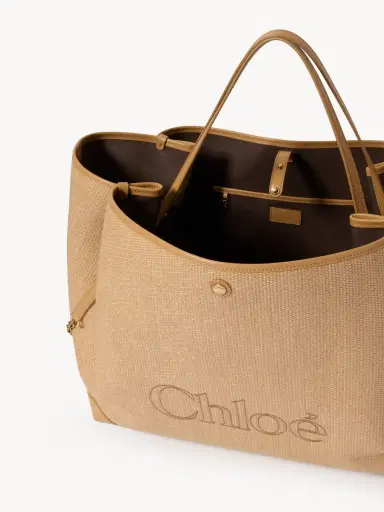 Chloé Large Chloé Clover double carry bag in raffia-effect fibers | Thumbnail 6 Chloé Large Chloé Clover double carry bag in raffia-effect fibers | Thumbnail 6