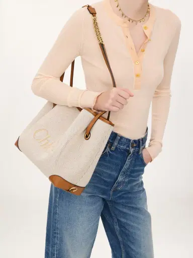 Chloé Chloé Clover double carry bag in canvas | Thumbnail 4 Chloé Chloé Clover double carry bag in canvas | Thumbnail 4