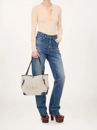Chloé Chloé Clover double carry bag in canvas | Thumbnail 8 Chloé Chloé Clover double carry bag in canvas | Thumbnail 8