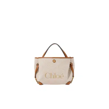 Chloé Small Chloé Clover double carry bag in canvas | Thumbnail 1 Chloé Small Chloé Clover double carry bag in canvas | Thumbnail 1