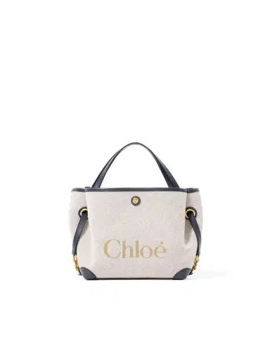 Chloé Small Chloé Clover double carry bag in canvas | Thumbnail 1 Chloé Small Chloé Clover double carry bag in canvas | Thumbnail 1