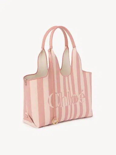 Chloé Chloé Stripy east-west tote bag in jacquard | Thumbnail 4 Chloé Chloé Stripy east-west tote bag in jacquard | Thumbnail 4