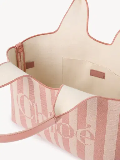 Chloé Chloé Stripy east-west tote bag in jacquard | Thumbnail 6 Chloé Chloé Stripy east-west tote bag in jacquard | Thumbnail 6