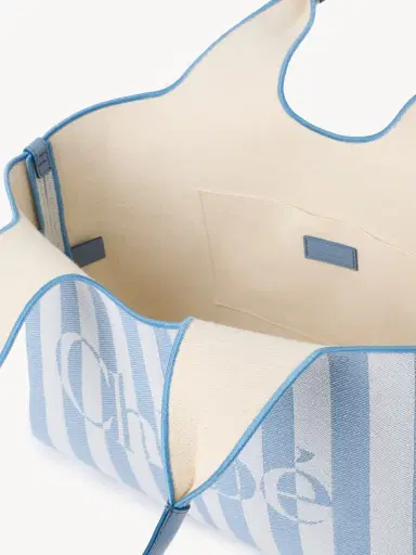 Chloé Chloé Stripy east-west tote bag in jacquard | Thumbnail 6 Chloé Chloé Stripy east-west tote bag in jacquard | Thumbnail 6