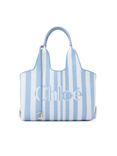 Chloé Chloé Stripy east-west tote bag in jacquard | Thumbnail 1 Chloé Chloé Stripy east-west tote bag in jacquard | Thumbnail 1